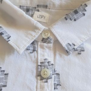 Ann Taylor LOFT The Softened Shirt Popover - M